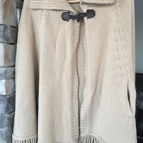 Lands End Sweater Poncho - Picture 4 of 4